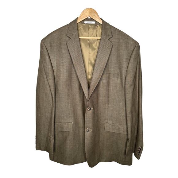 Ralph Lauren Men's 48L Wool & Silk Blazer 2 Button Sport Coat Jacket Tan Brown - Picture 1 of 9